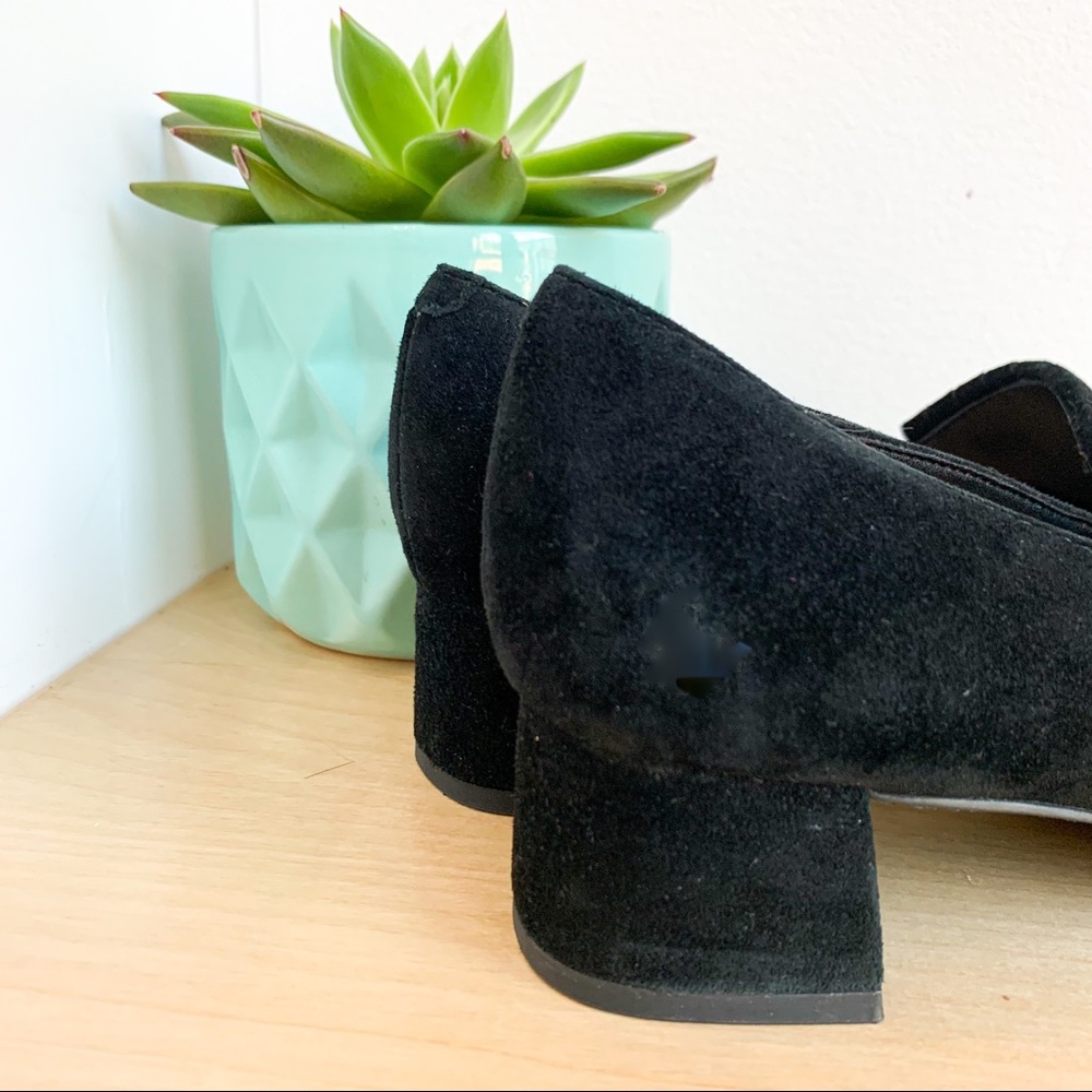 NINE WEST Black suede loafers with bling buckle! - Picture 8 of 12